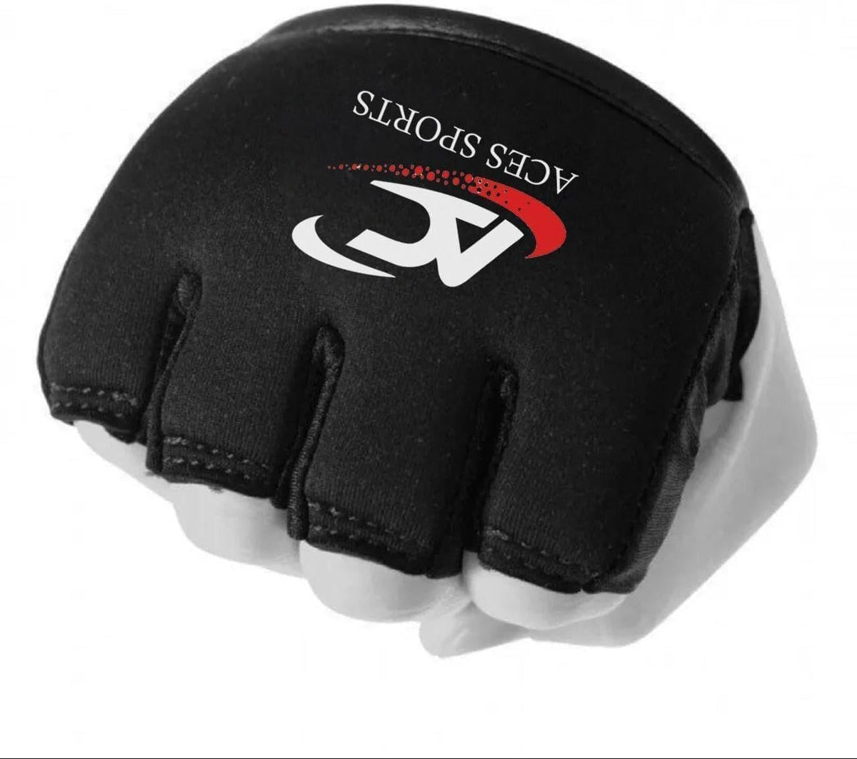 Gel Knuckle Protector, Black MMA Gel Hand Guard, Fingerless Design