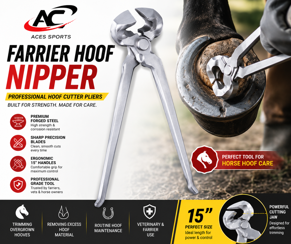 Farrier Hoof Cutter Nipper Horse Hoof Pliers Trimmers 15'' Veterinary Instruments Tools