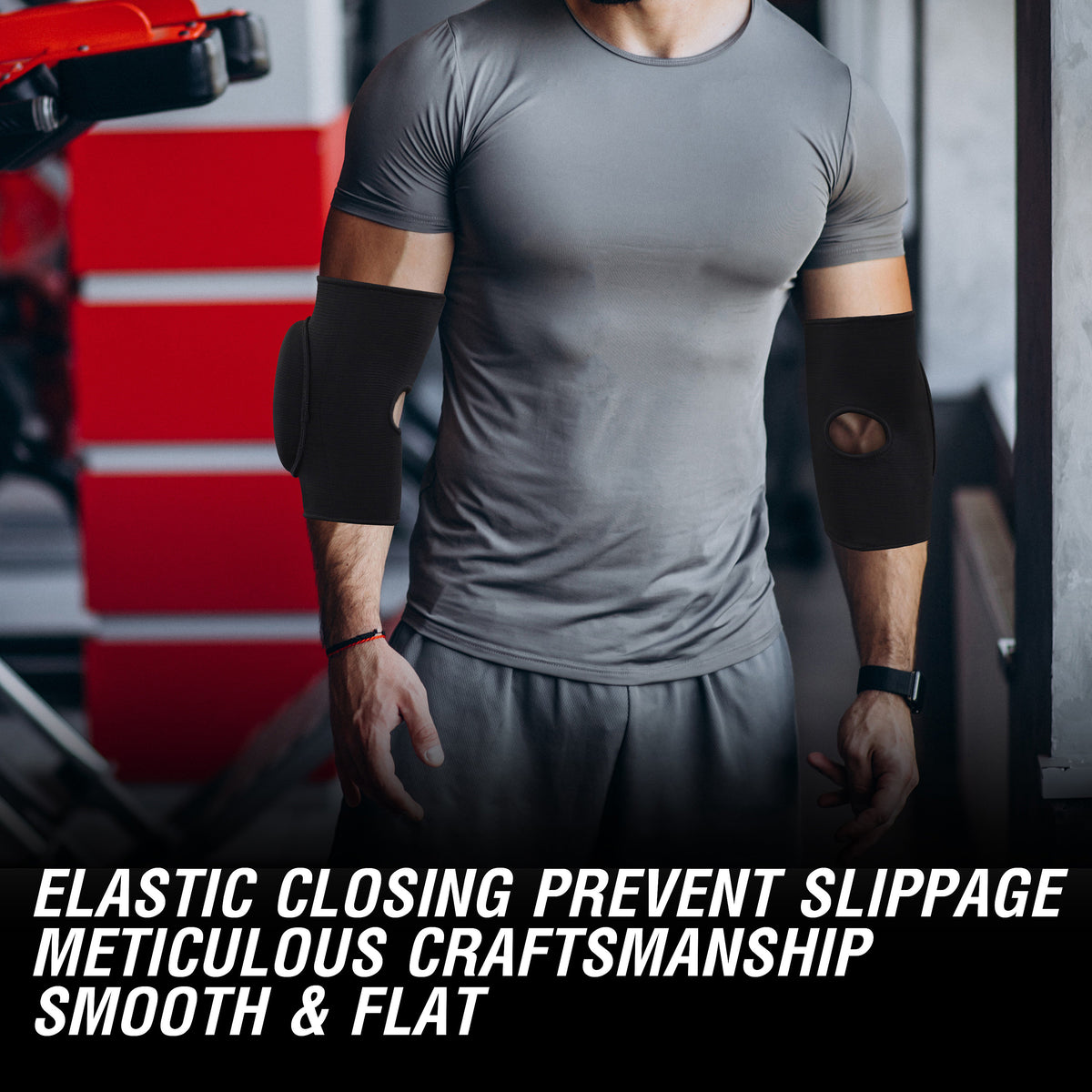 Elbow Pads Guard Elasticated Support MMA Martial Arts Boxing